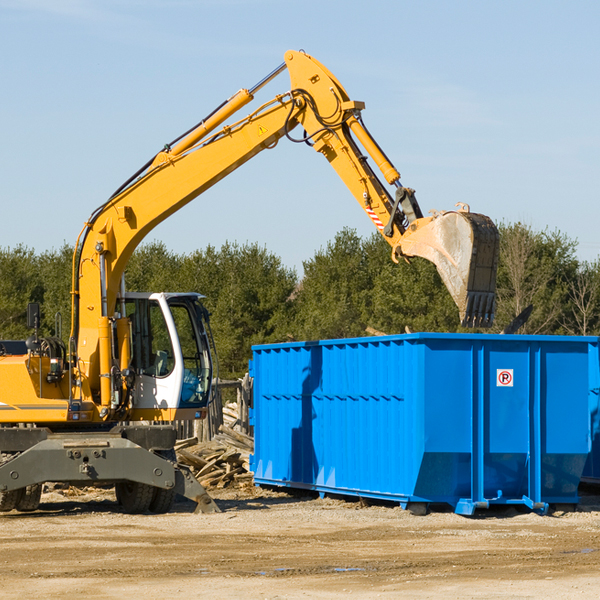 what happens if the residential dumpster is damaged or stolen during rental in Faulk County